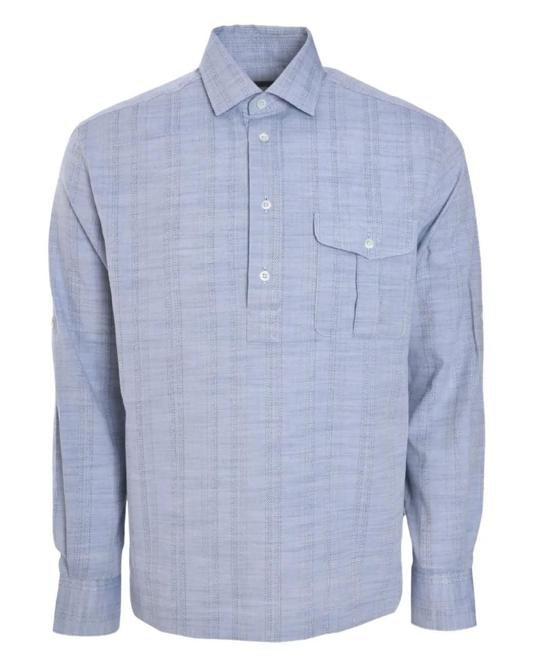 Corneliani Blue Long-Sleeves Shirt for men