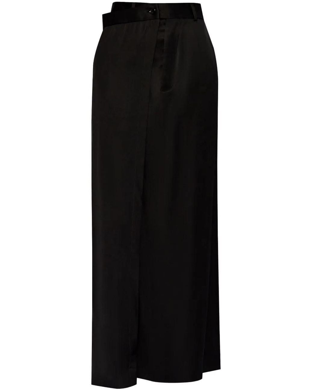MM6 by Maison Margiela Black Satin Skirt