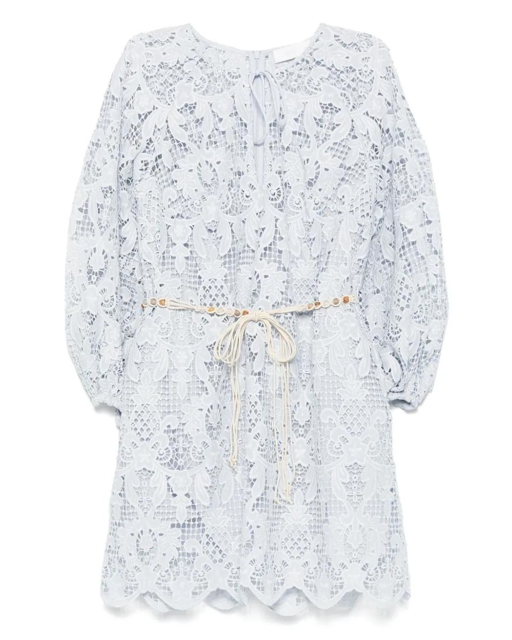 Zimmermann Blue Coco Lace Mini Dress