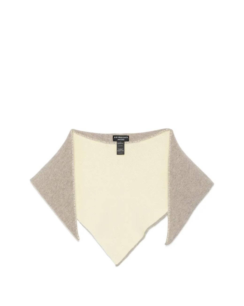 B.B. Wallace Natural Triangular Knitted Scarf