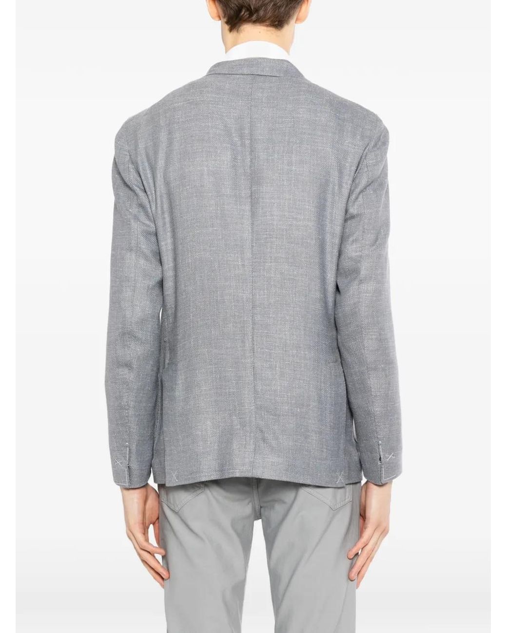 Eleventy Gray Patch-Pocket Jacket for men
