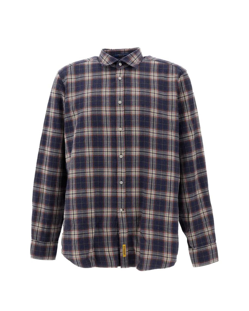 B.D. Baggies Blue Check-Pattern Long-Sleeve Shirt for men