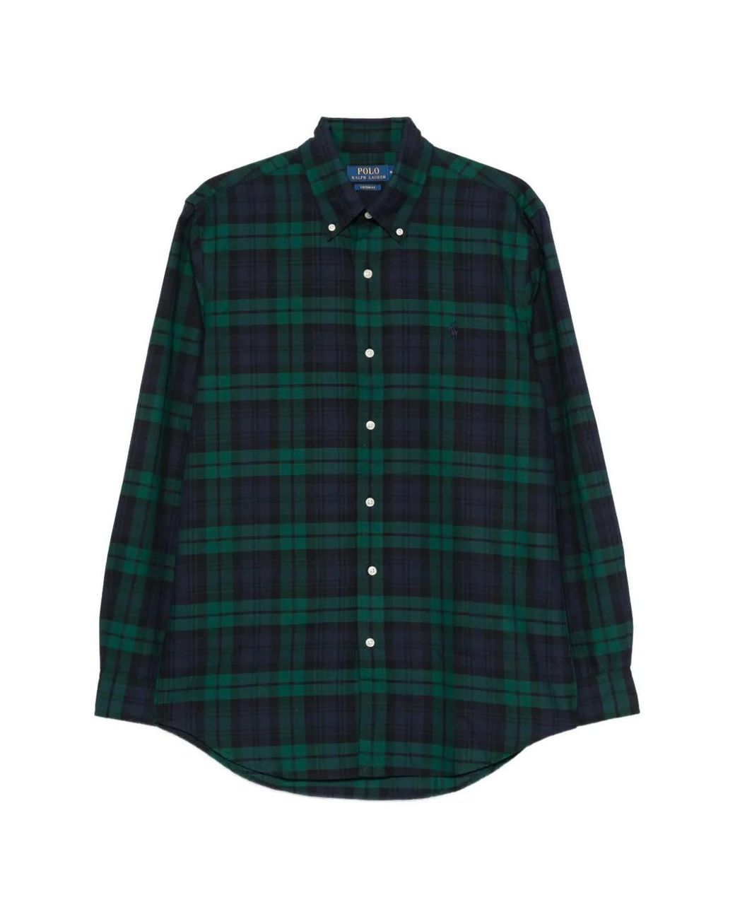 Ralph Lauren Green Tartan-Check Button-Down Shirt for men