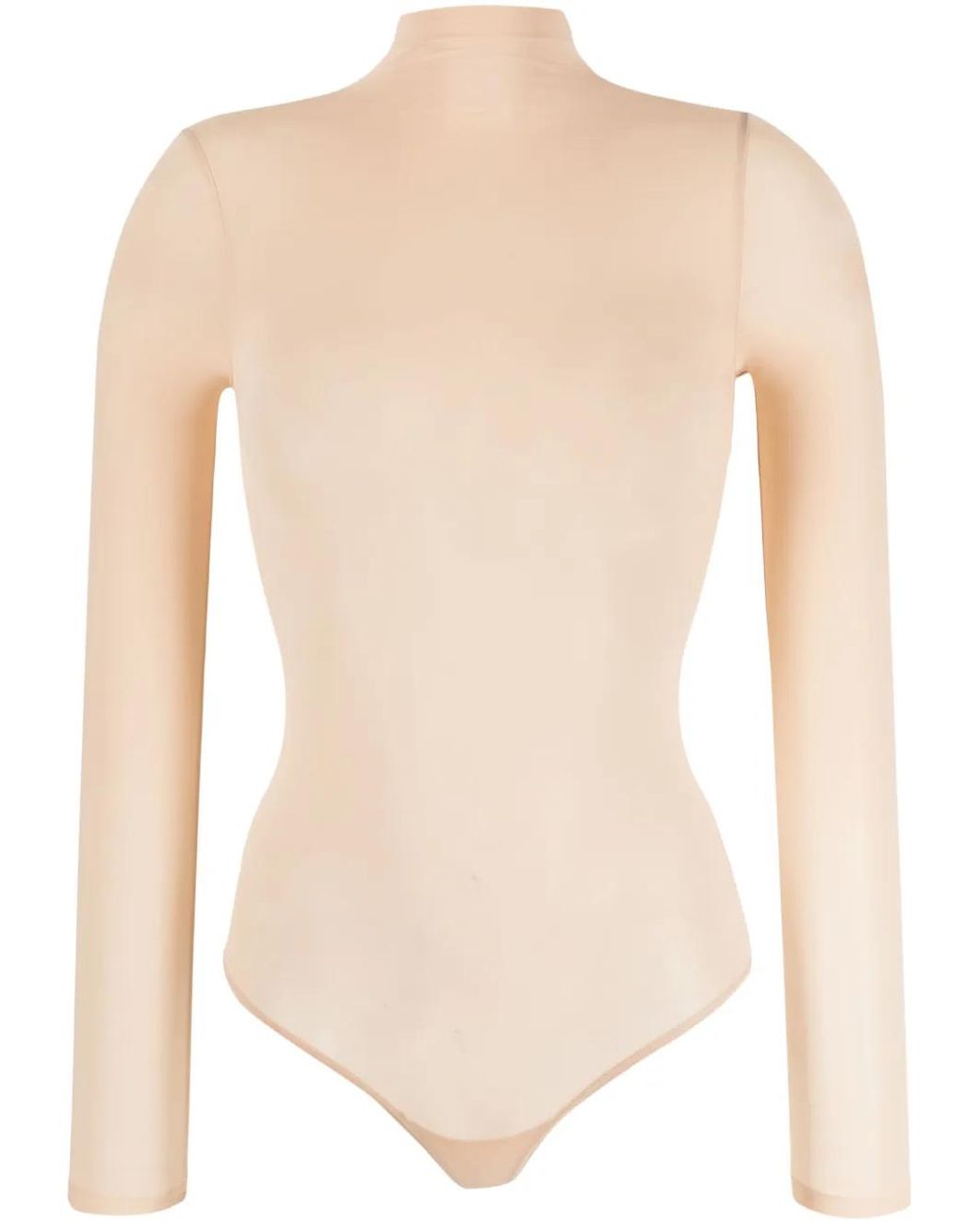Wolford White Stretch Semi-Sheer Bodysuit