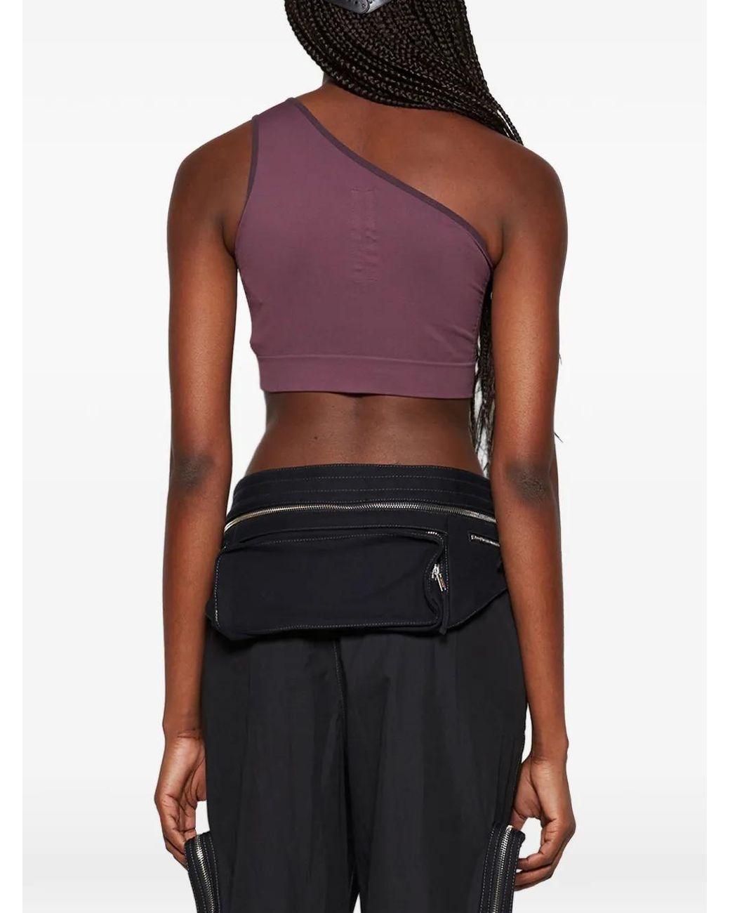 Rick Owens Purple One-Shoulder Top