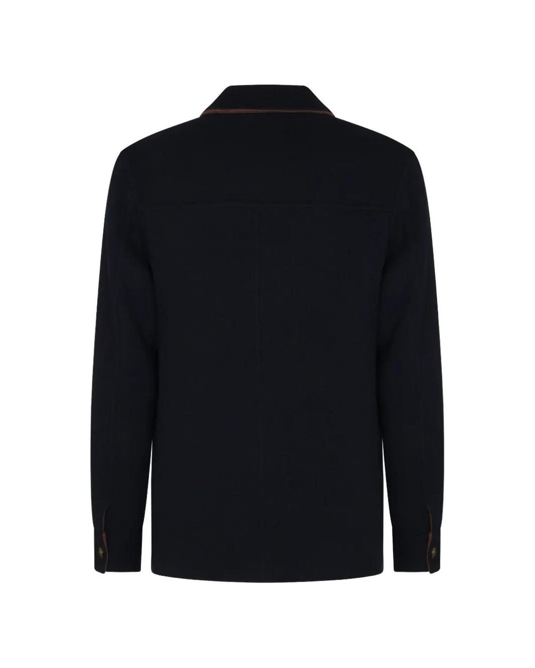 Canali Blue Button-Fastening Pocket Jacket for men