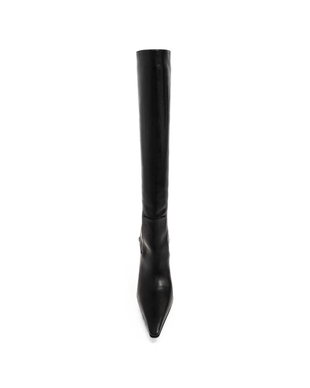 DSquared² Black Pointed-Toe Zip-Fastening Knee-High Boots