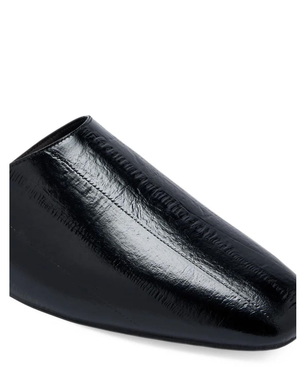 Neous Black Nusakan Eel Skin Mules