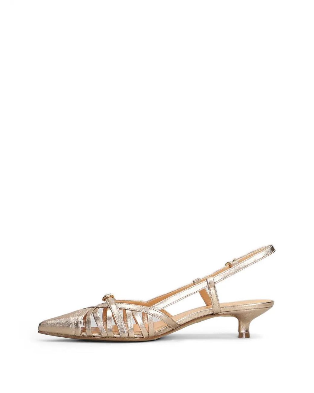 The Seller White Strappy Pointed-Toe Pumps