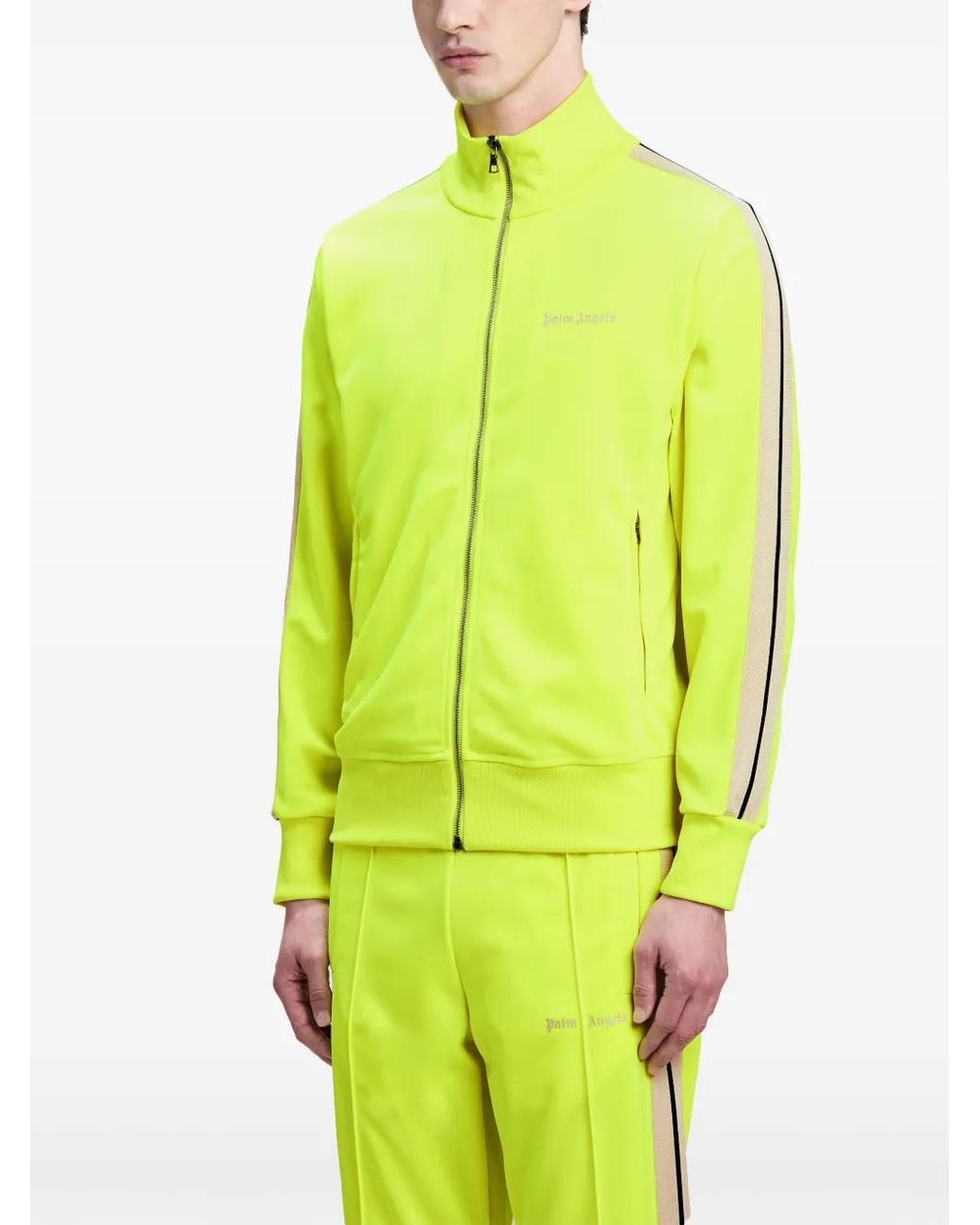 Palm Angels Yellow 'Classic Logo Fluo' Track Jacket for men