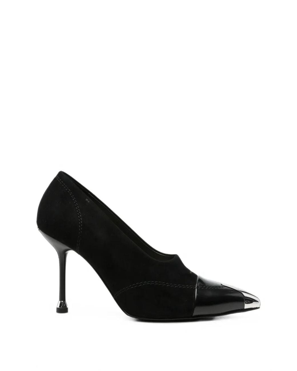 Liu Jo Black Metal-Tip Panelled Pumps