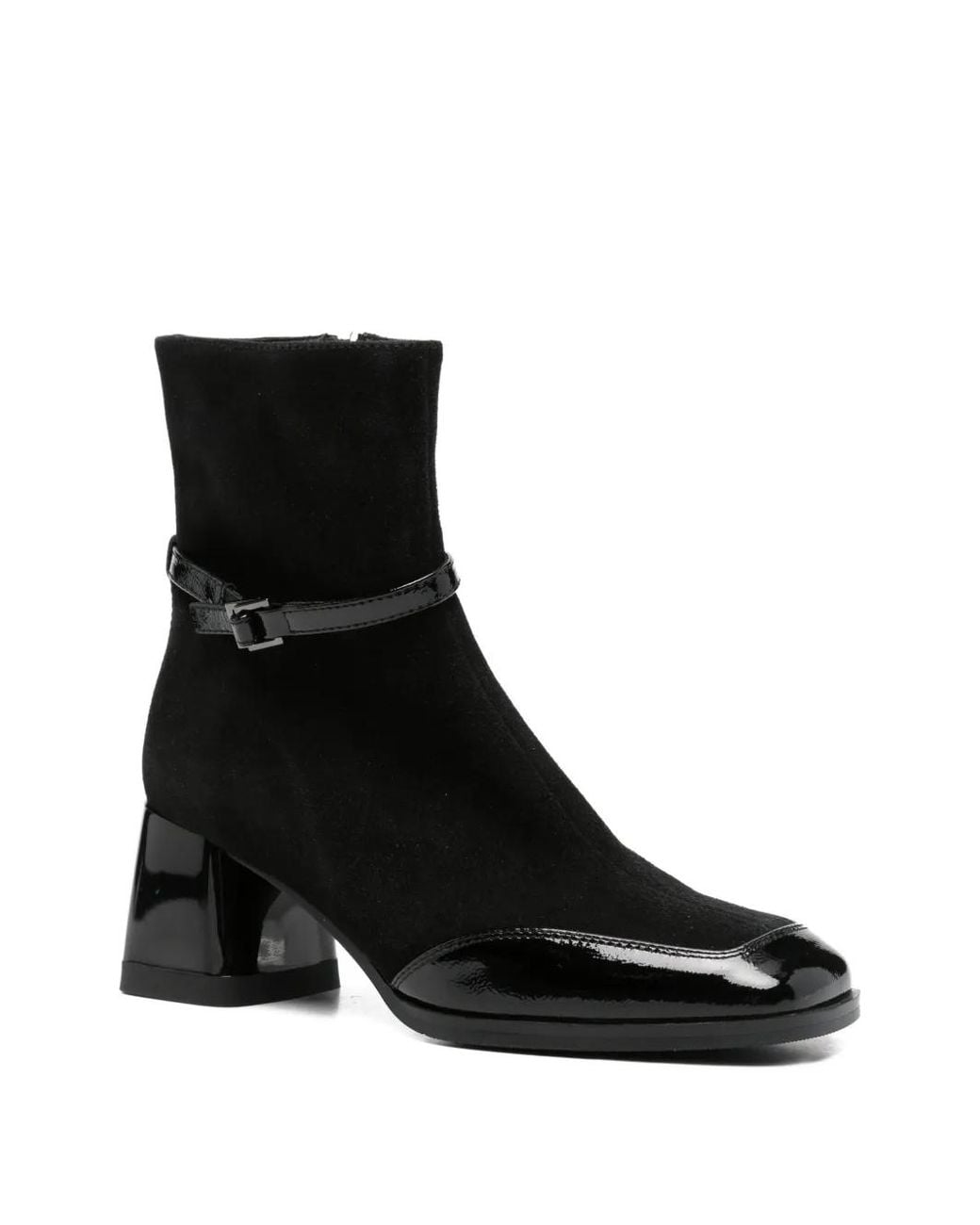 Linda Baumann Black Square-Toe Boots