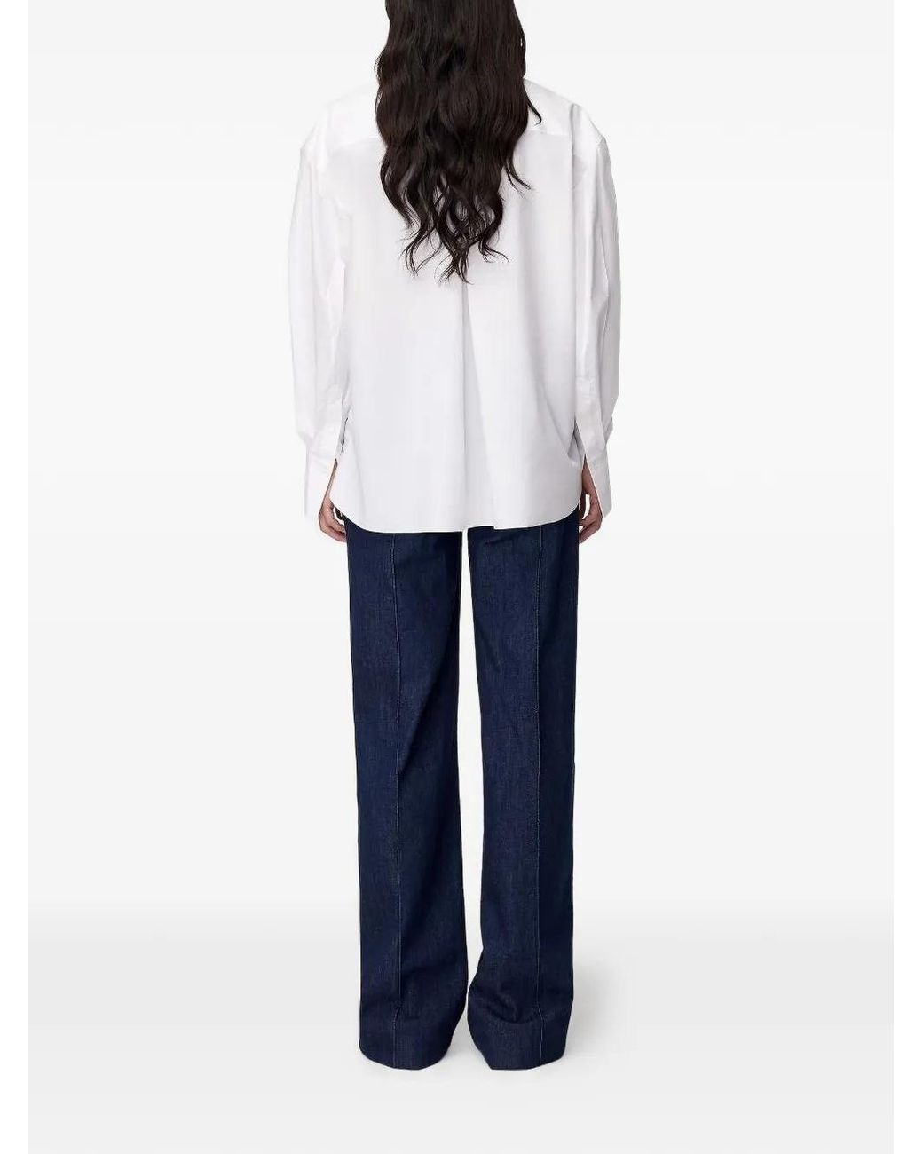 Another Tomorrow White Detachable Bandana Blouse