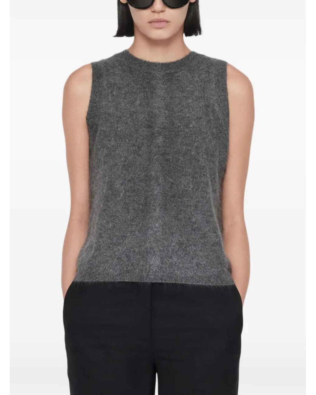 AllSaints Gray Ada Cashmere Tank Top
