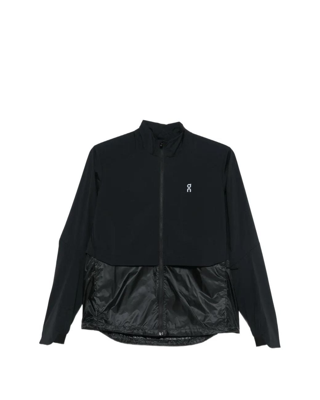 On Shoes Black Logo-Print Panelled Jacket