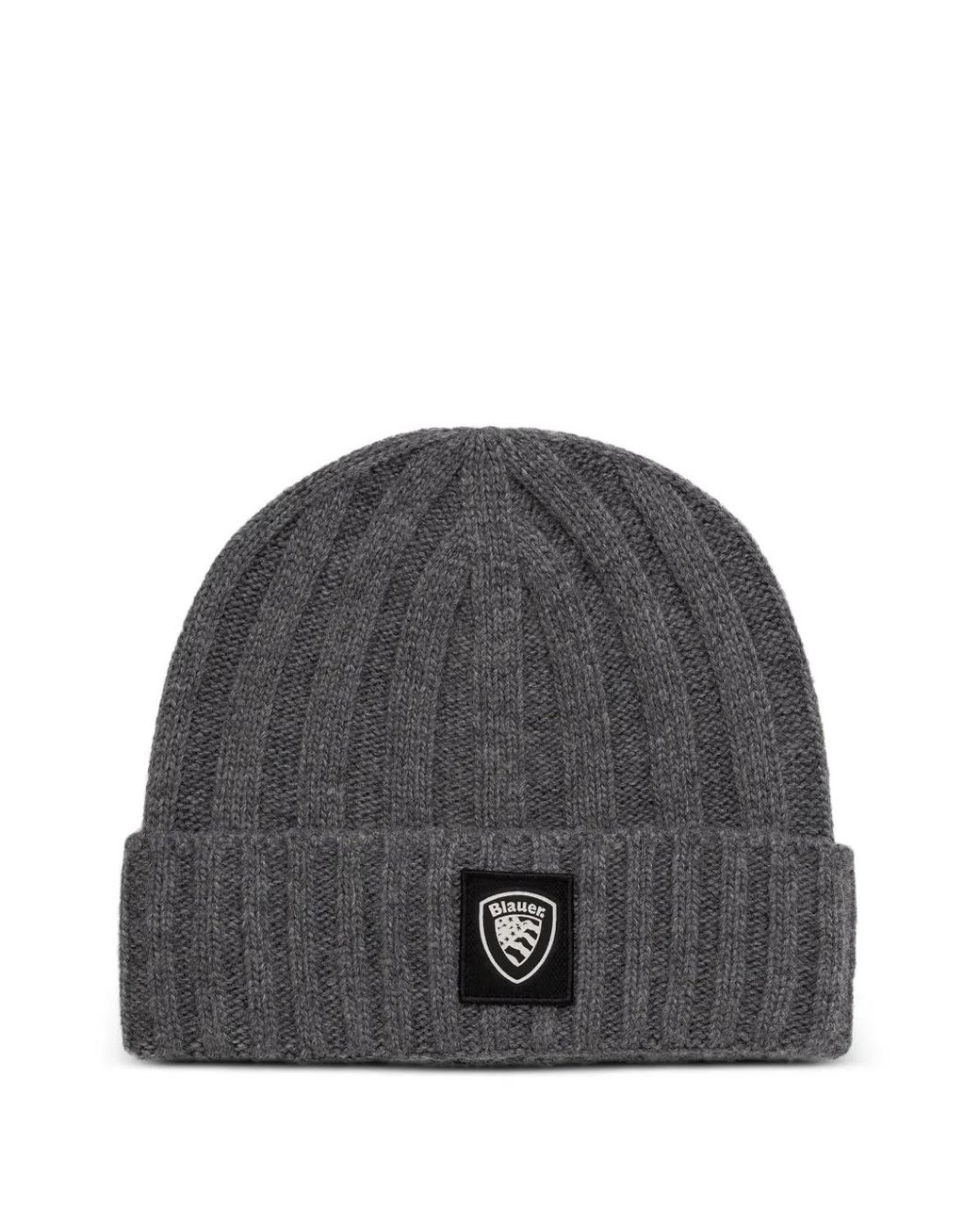 Blauer Gray Logo-Patch Beanie Hat for men