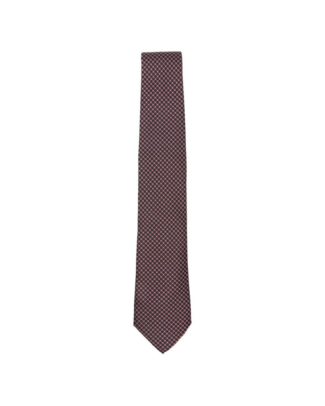 Canali Geometrisch Gemusterte Krawatte in Purple für Herren