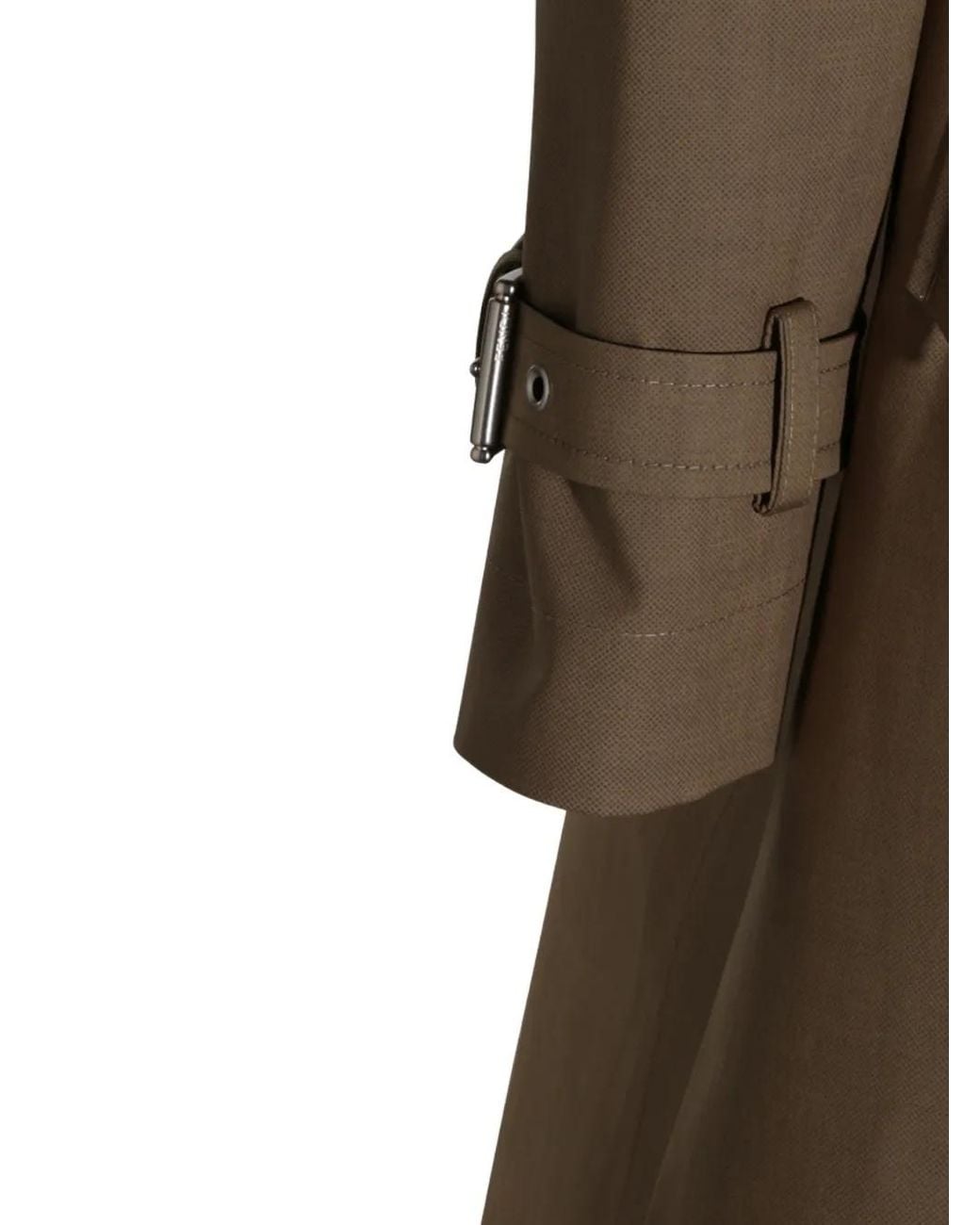 Fendi Natural Mackintosh Fabric Trench Coat
