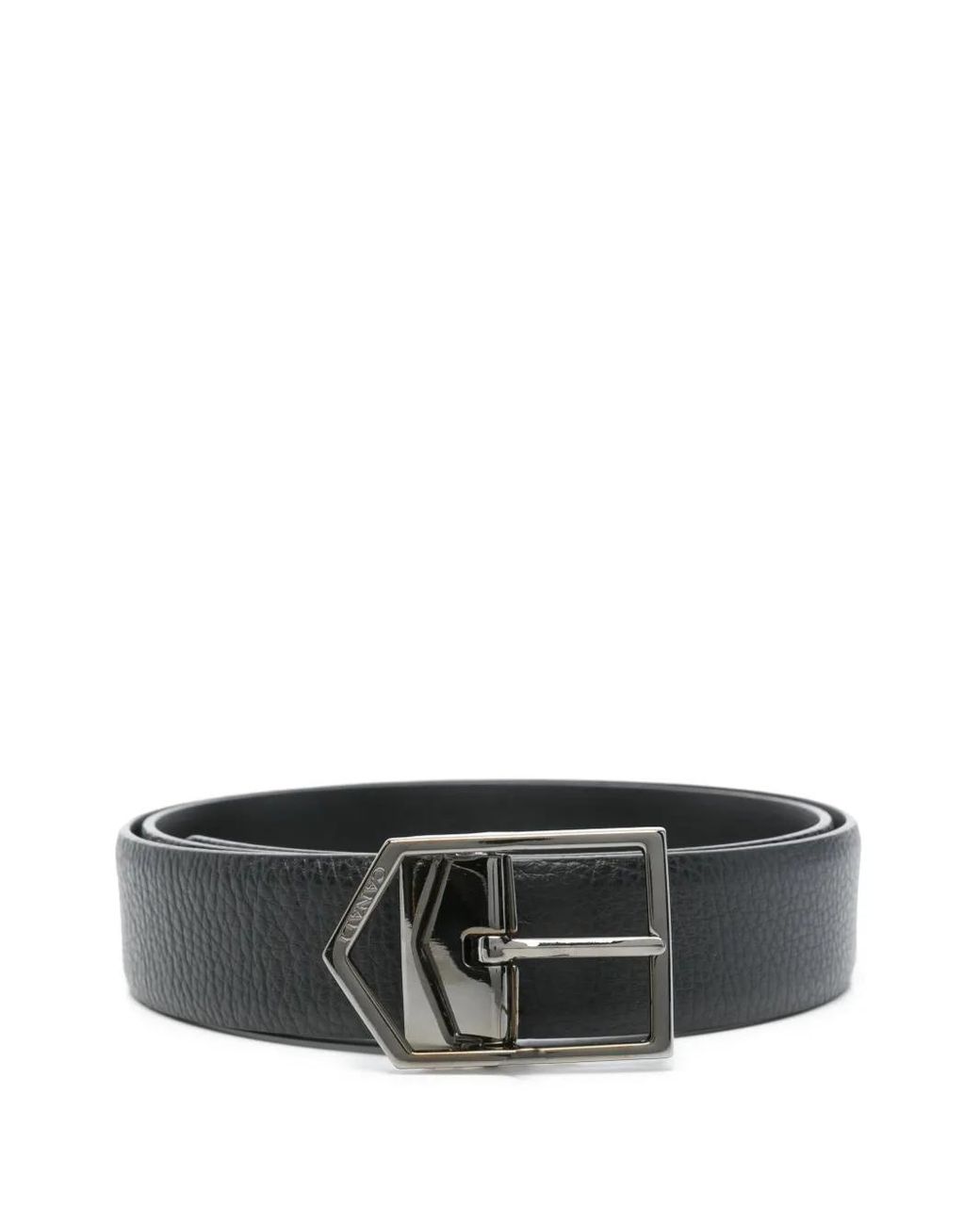 Canali Gray Leather Belt for men