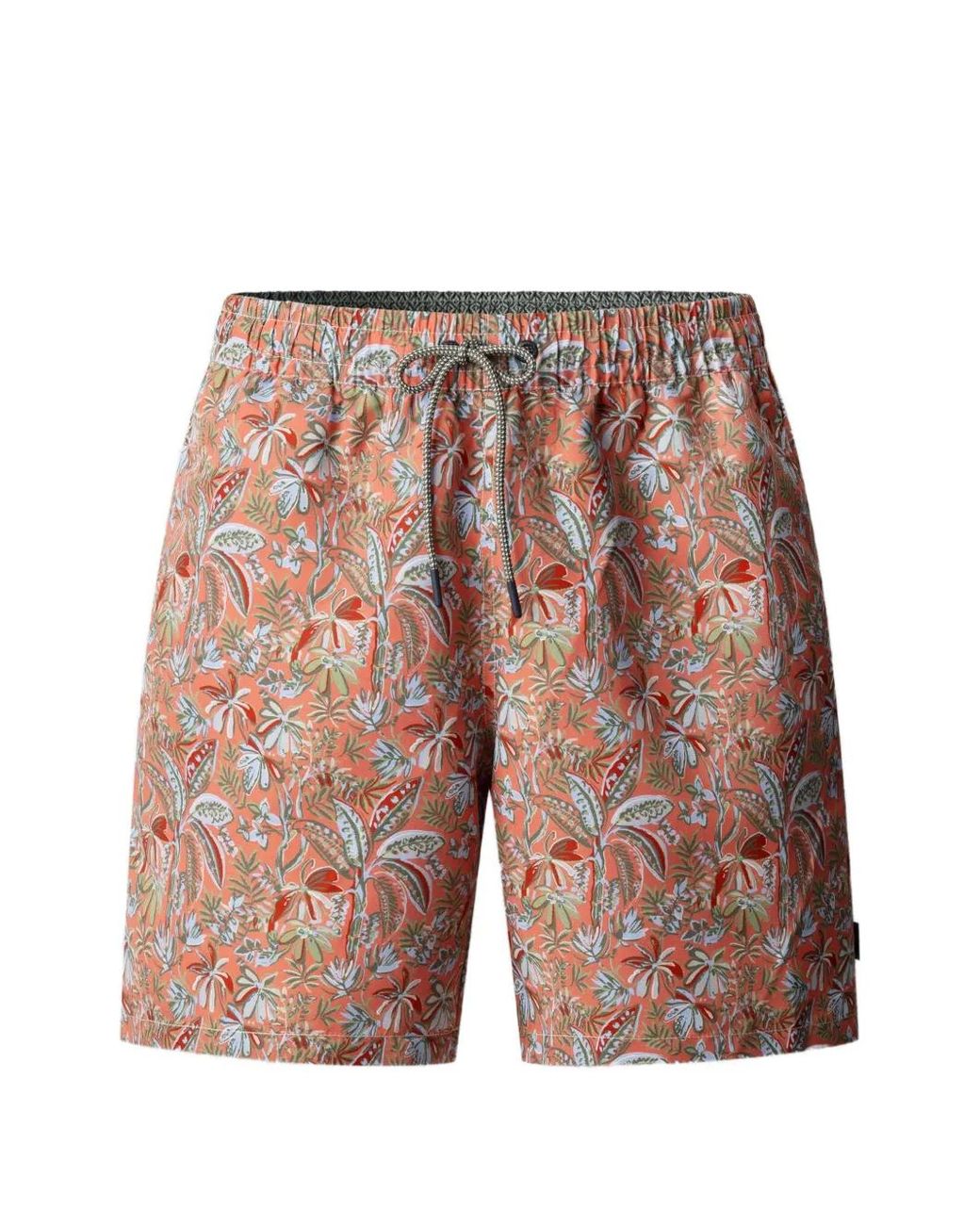 Hackett White Floral-Print Swim Shorts for men
