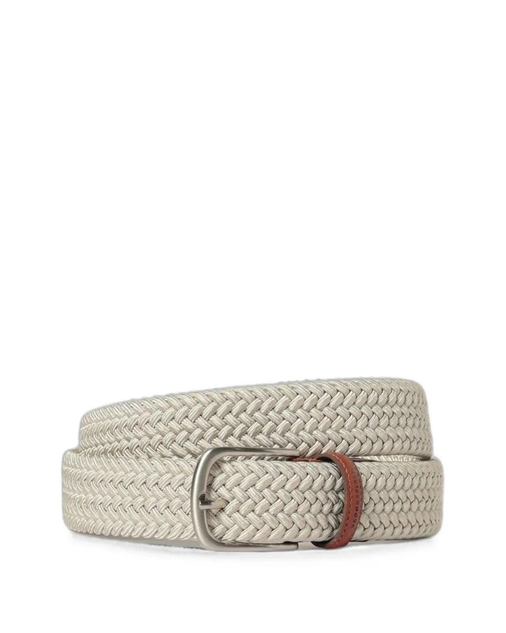 Brooksfield Gray Woven Stretch Belt for men