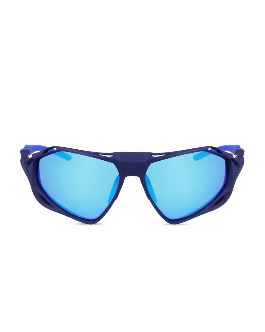 Nike Blue Zeus Rise Mirrored Sunglasses