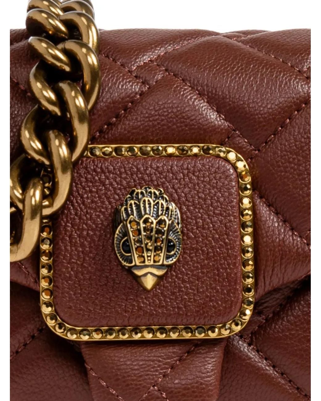 Kurt Geiger Brown Mini Pimlico Quilted Leather Shoulder Bag