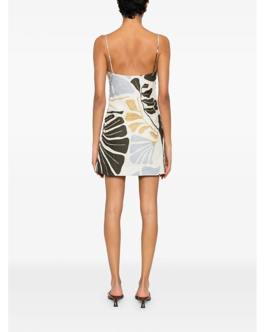 Sir White Lola Square-Neck Mini Dress