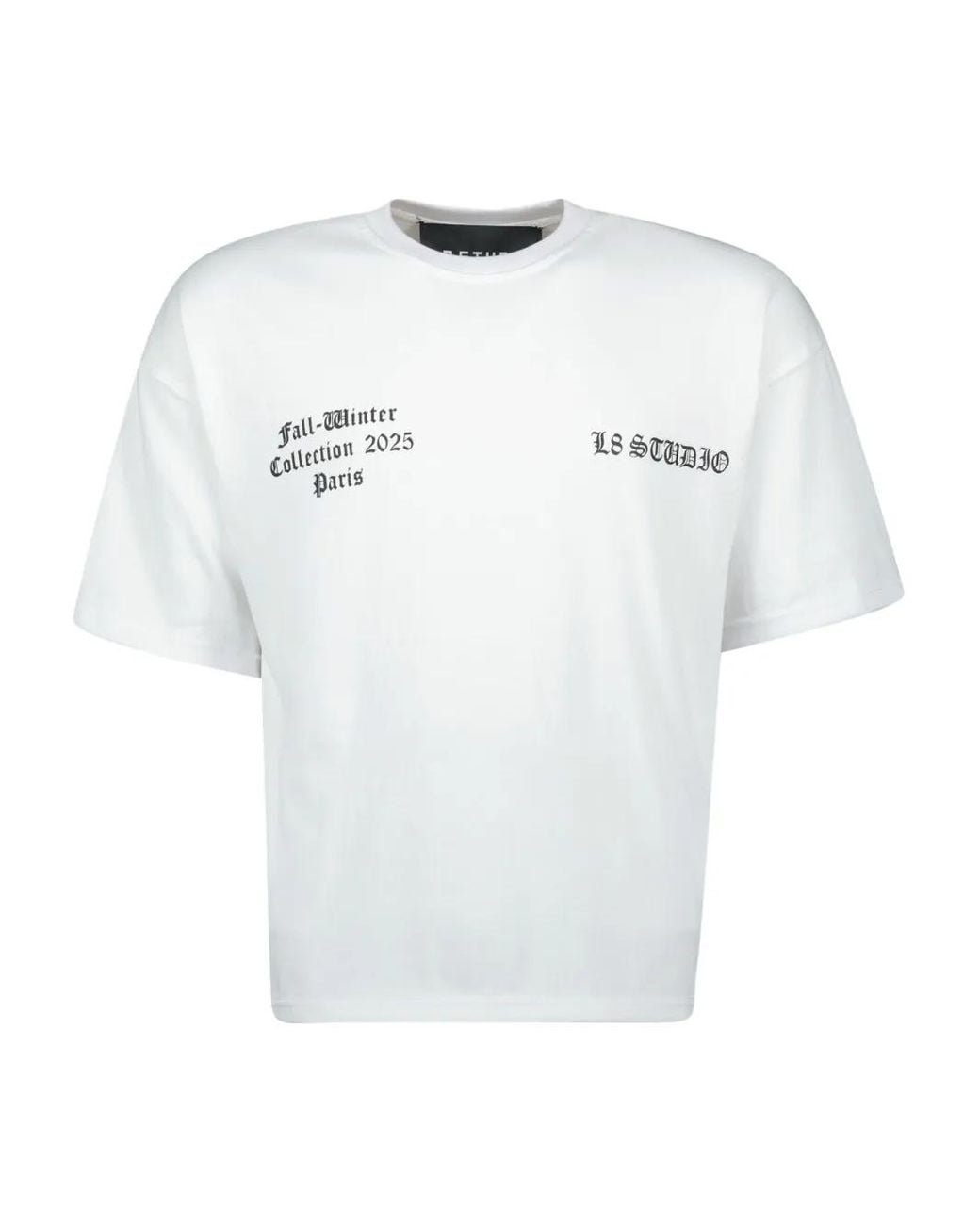 L8 Studio White Passion Du Christ Cotton T-Shirt for men