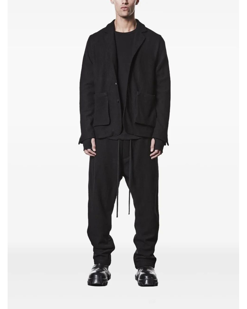 Thom Krom Black Patch Pocket Wool Jacket for men