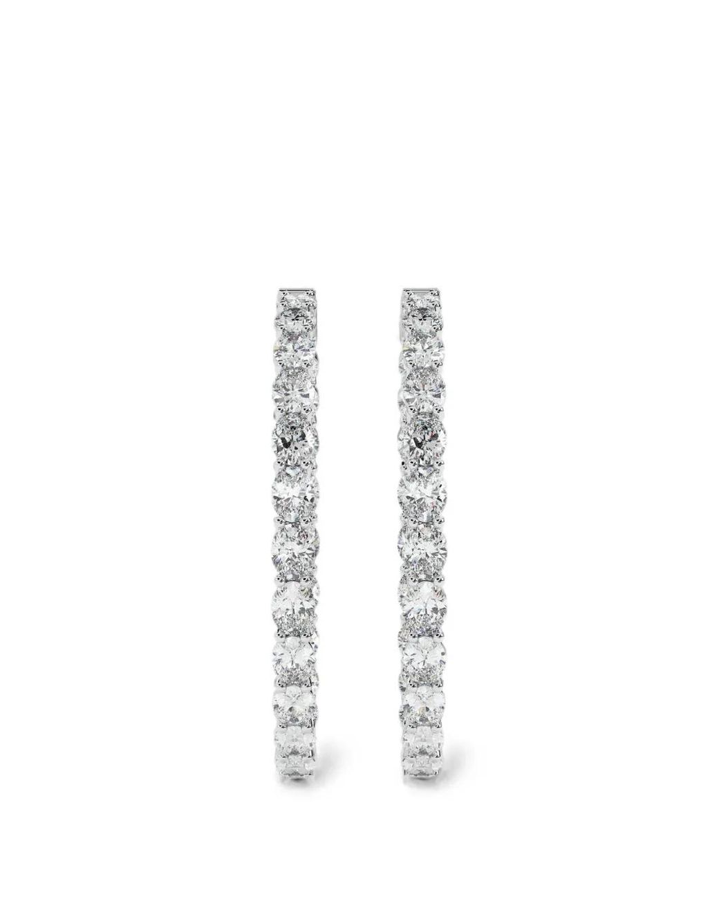 Diamond Essentials White Lab-Grown Diamond Hoop Earrings