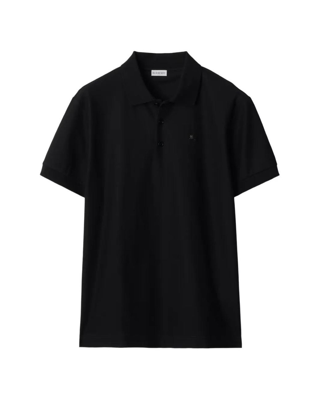 Burberry Black Metal Knight Cotton Polo Shirt for men