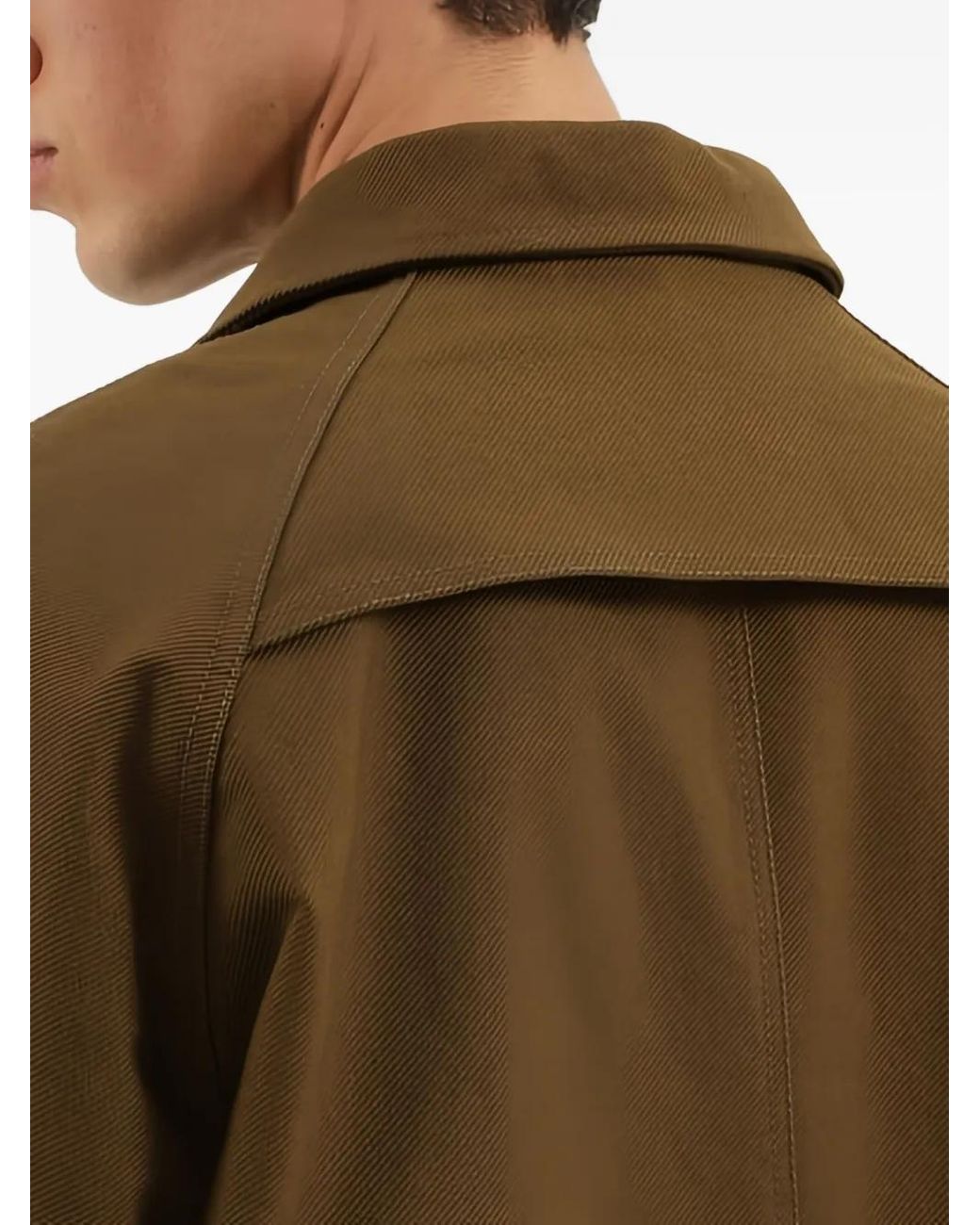 1989 STUDIO Green Button Single-Breasted Coat for men