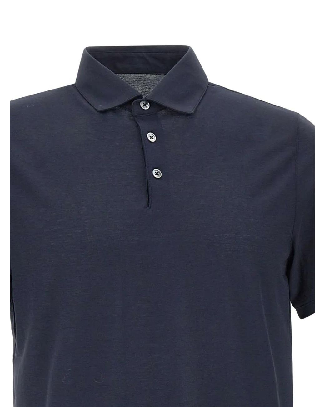 Diktat Blue Cotton Polo Shirt for men