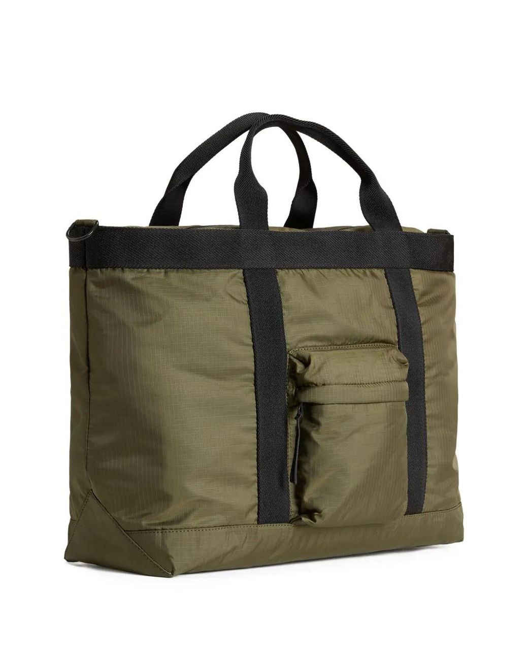 Woolrich Black Pouch-Pocket Tote Bag for men