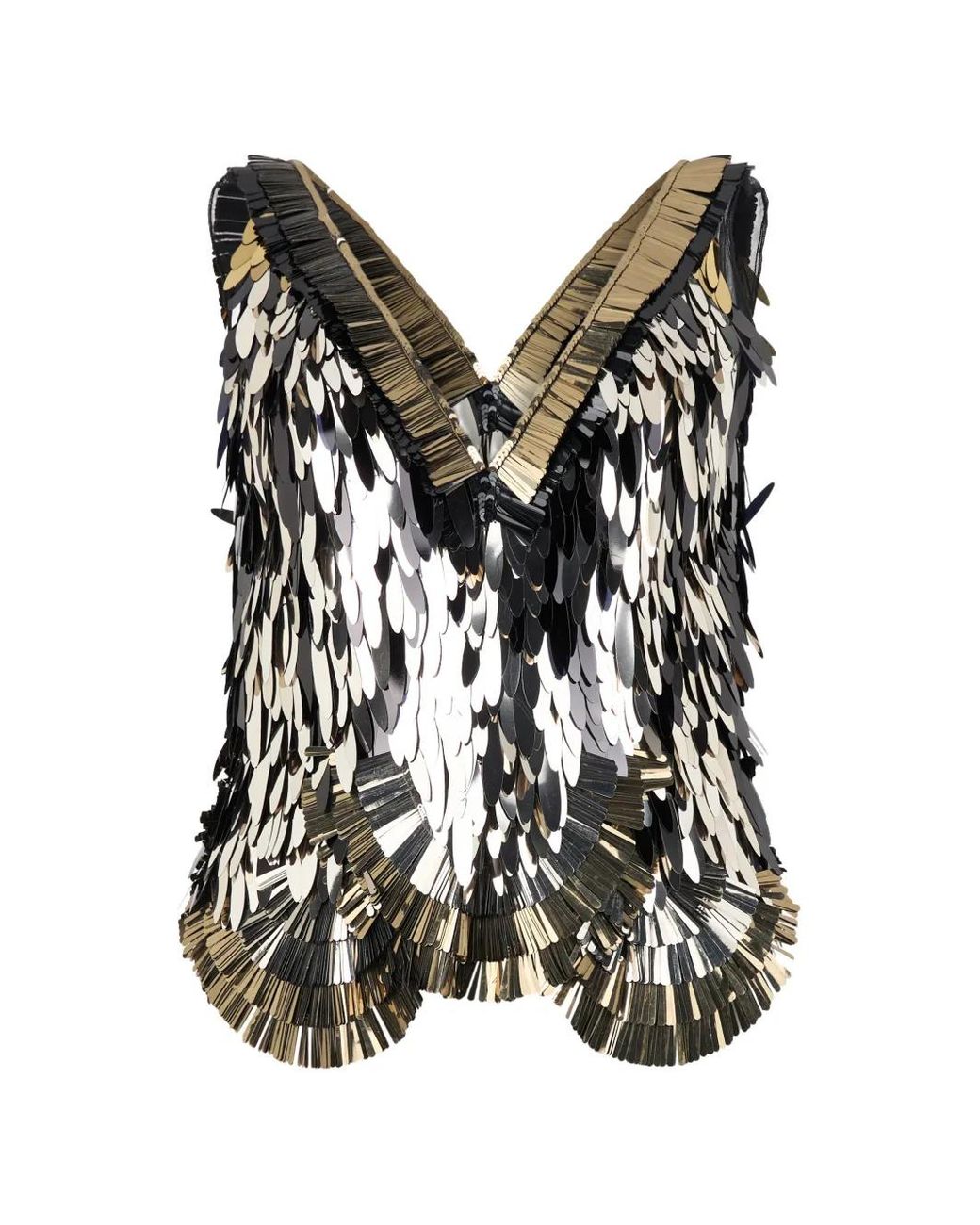Alberta Ferretti Black Sequin-Embellished Blouse