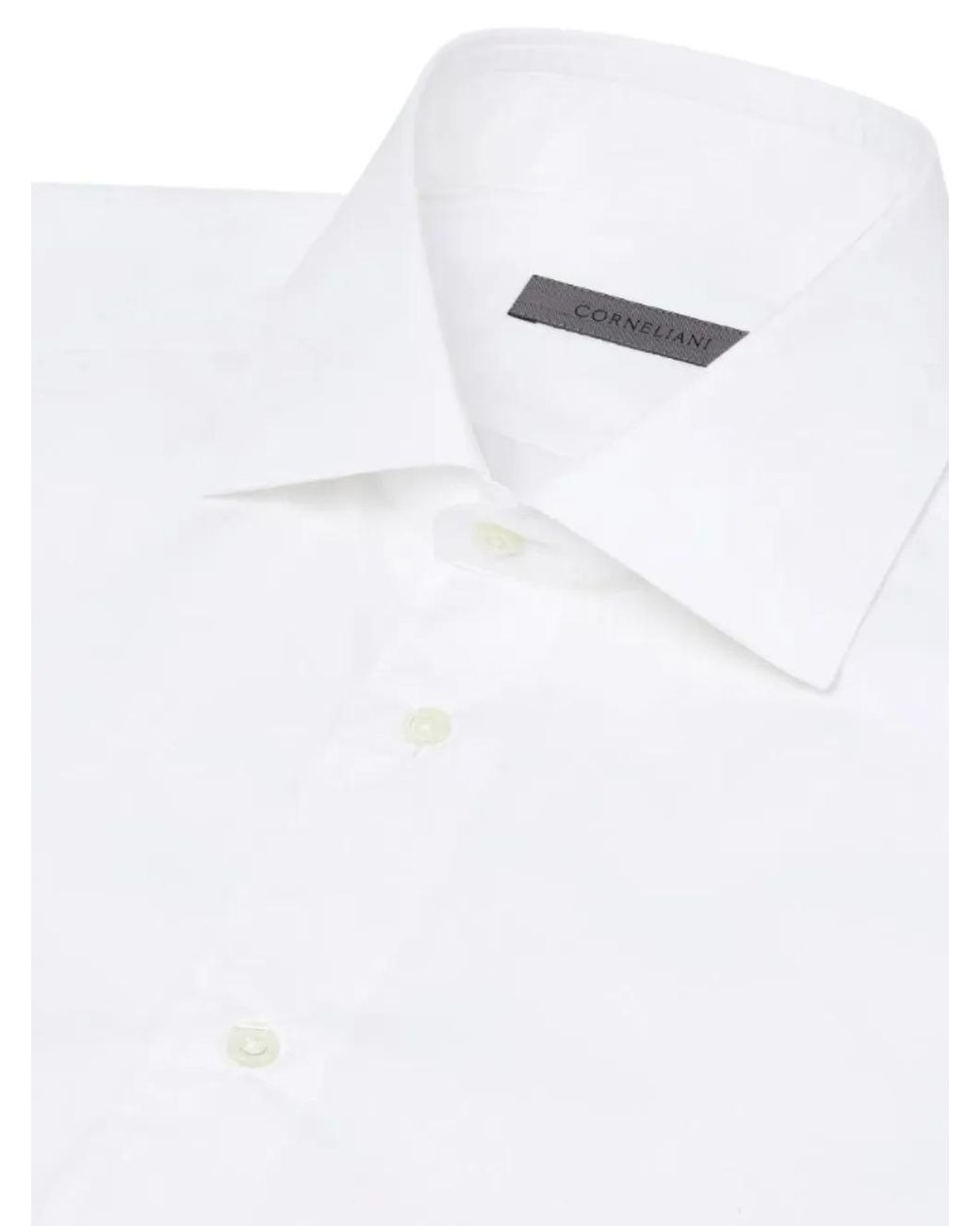 Corneliani White Long-Sleeve Button-Up Shirt for men