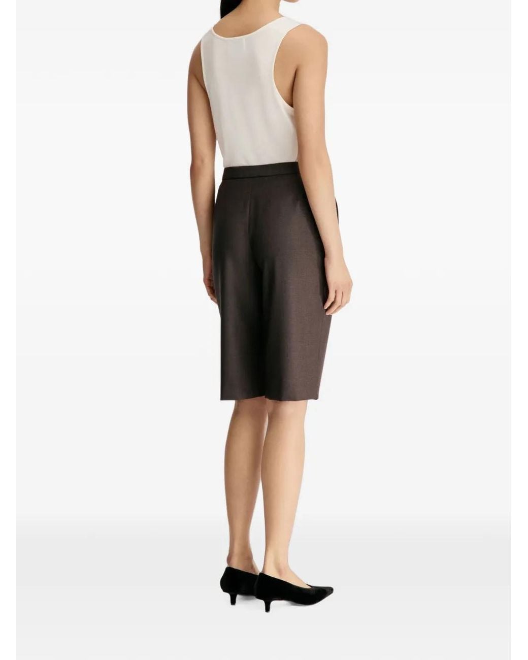 Loulou de Saison Black Robi Straight-Fit Shorts