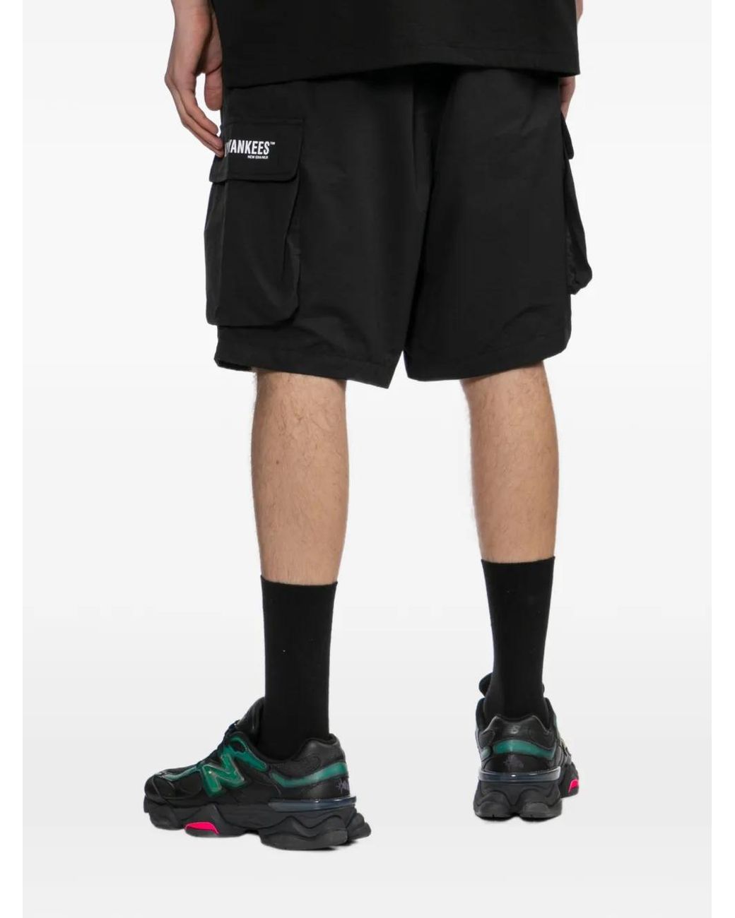 KTZ Black Ny Yankees Shorts for men