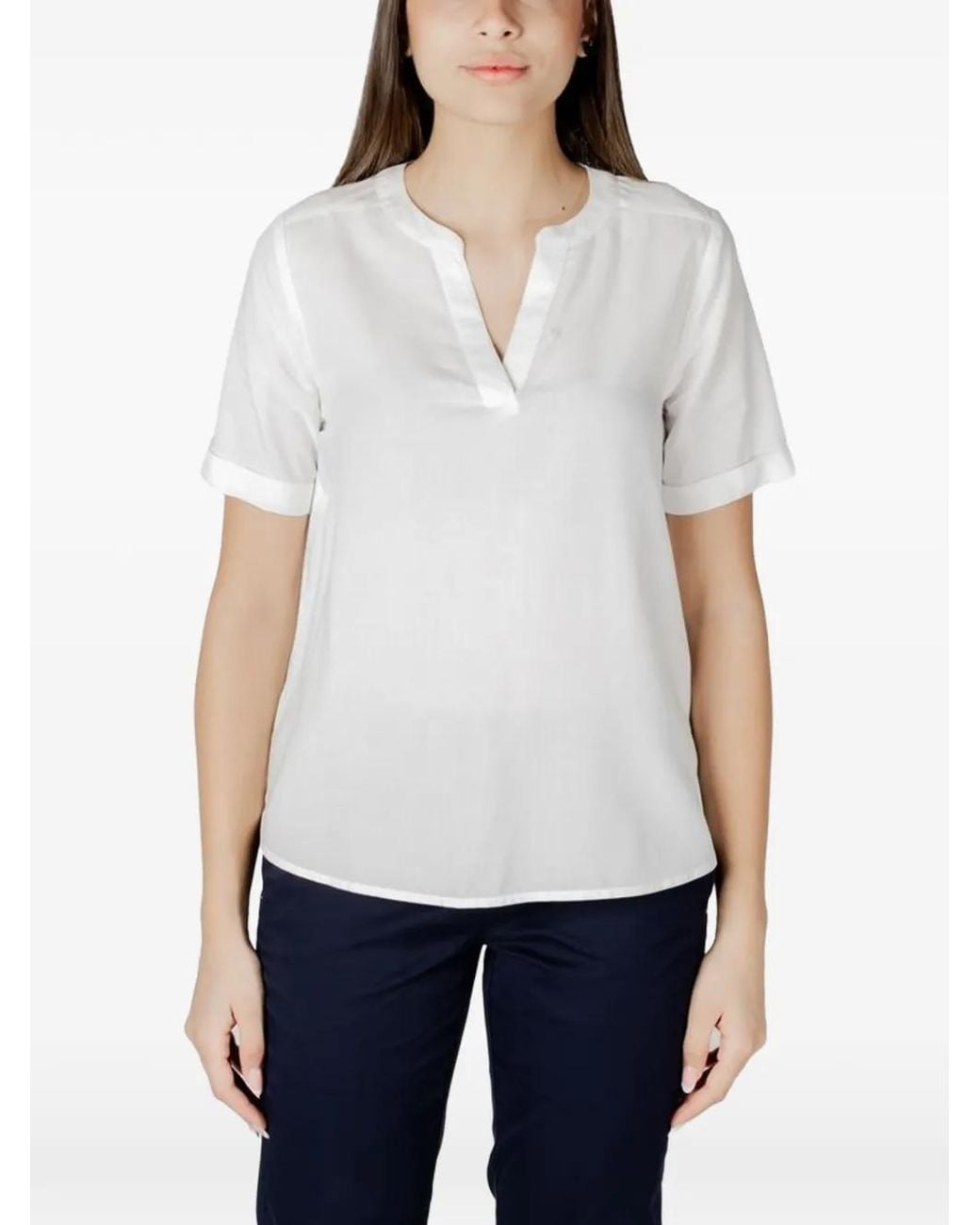 Street One White Short-Sleeve Blouse