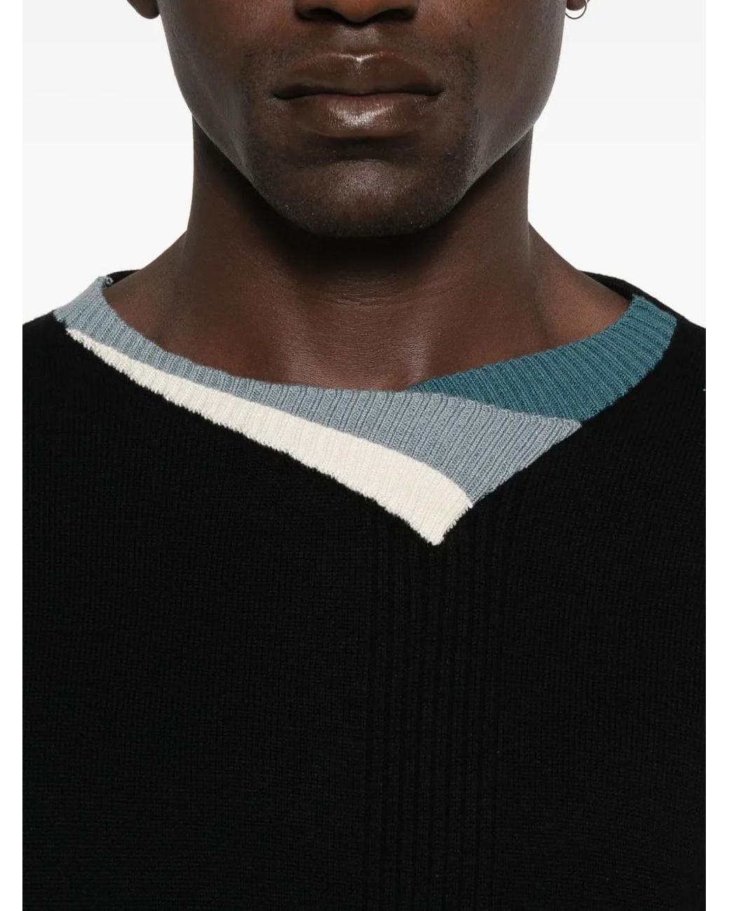 Kiko Kostadinov Black Crew-Neck Sweater for men