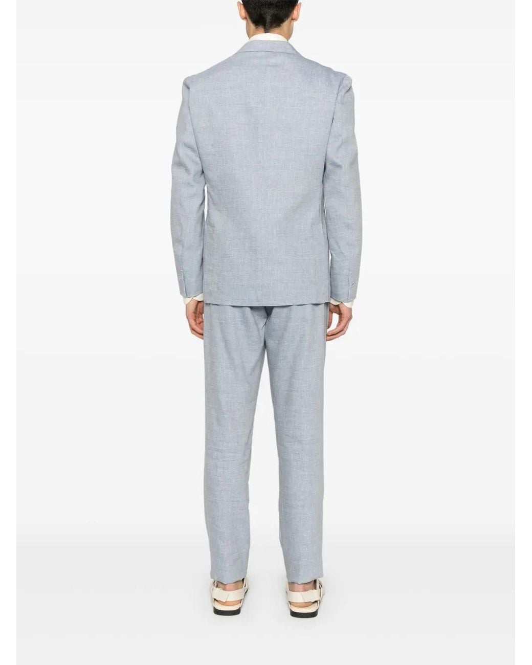 Eleventy Blue Single-Breasted Suit for men