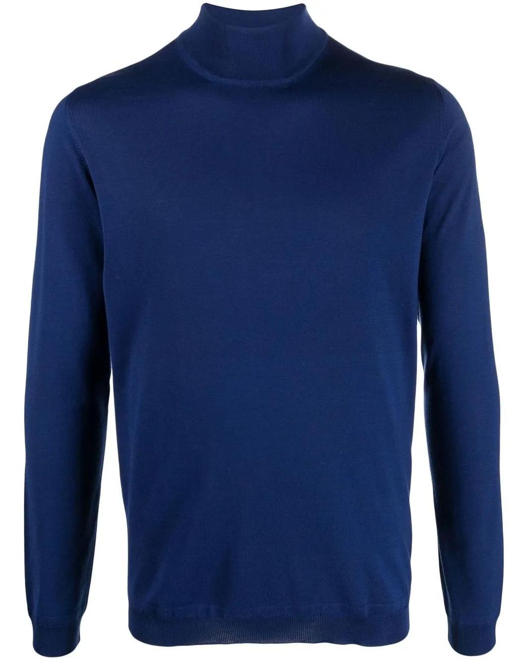 GOES BOTANICAL Blue Roll-Neck Knit Jumper for men