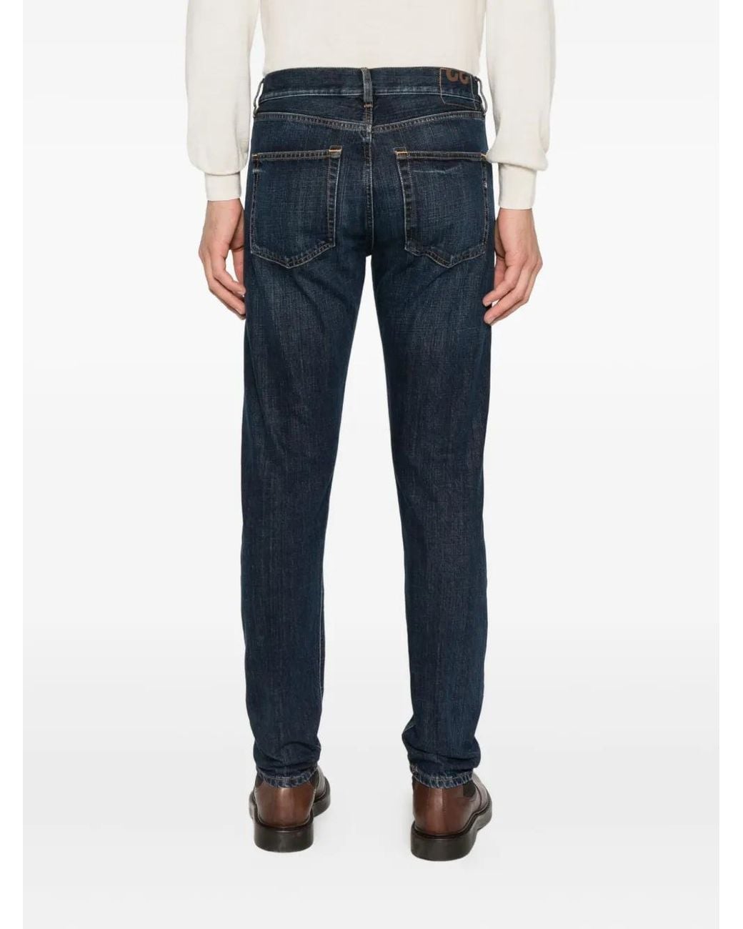 Dondup Blue Buttoned Jeans for men