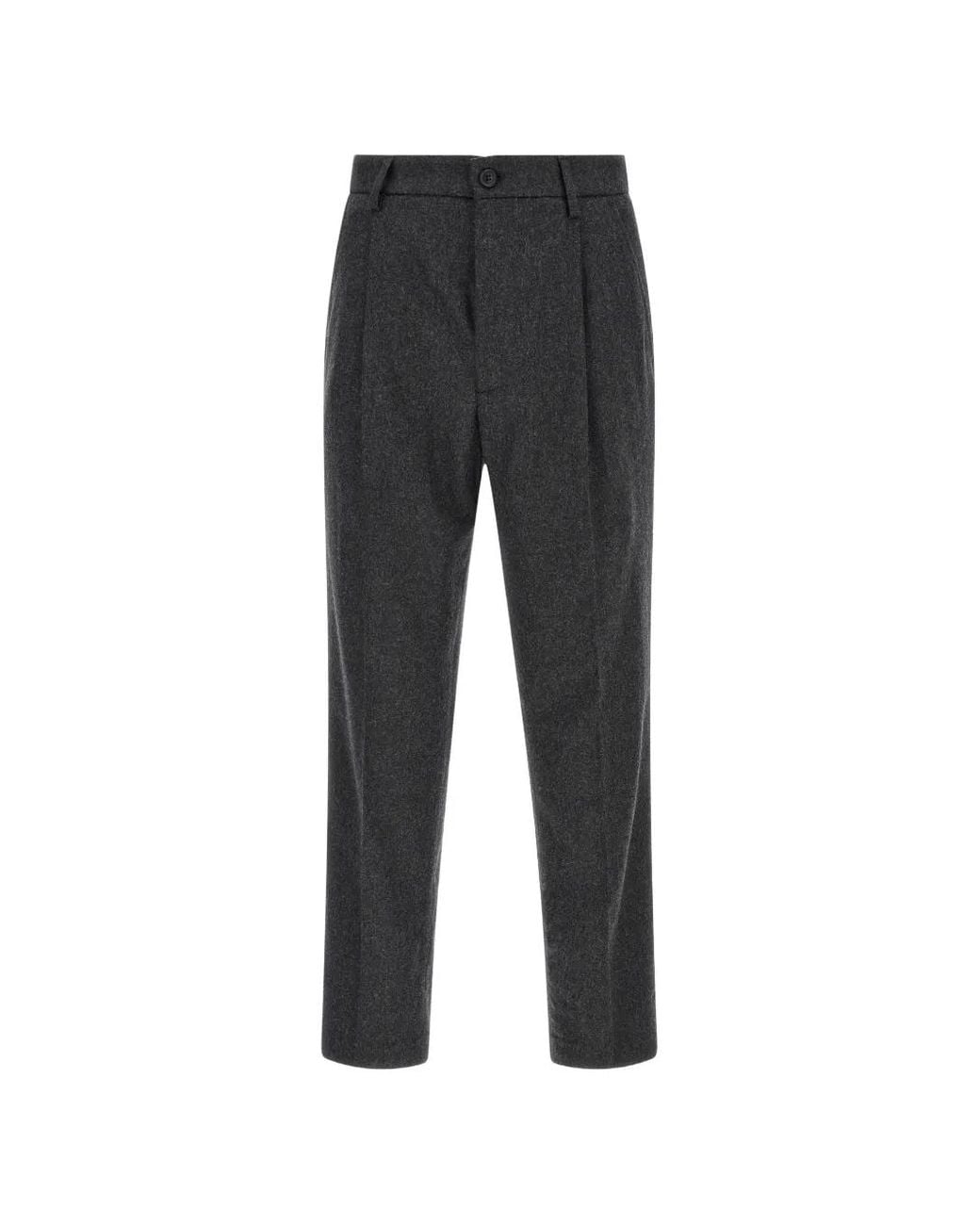 Department 5 Black Gin Pleated-Front Trousers for men