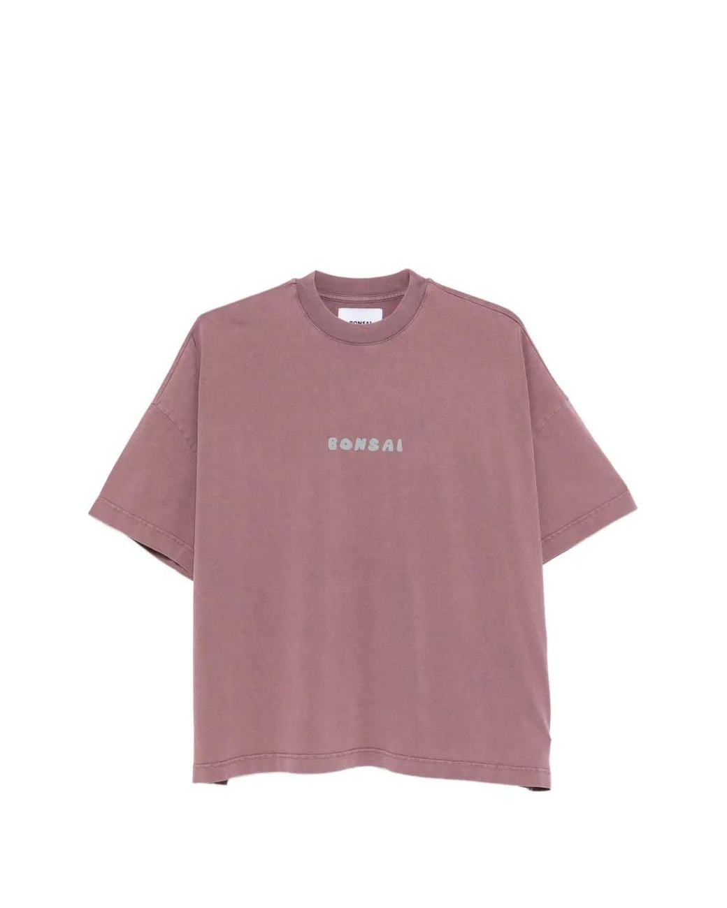Bonsai Purple Logo-Print Drop-Shoulder T-Shirt for men
