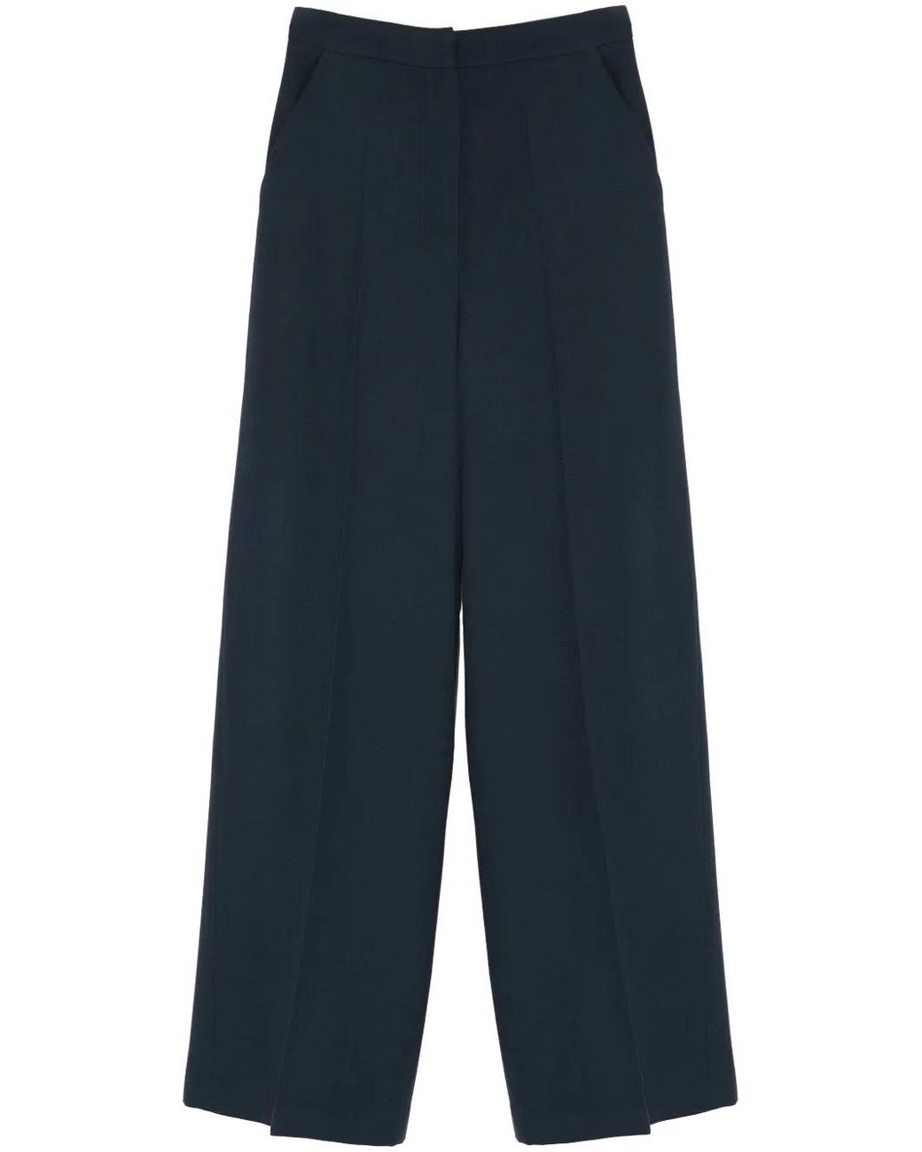 Yves Salomon Blue Wool Tailored Trousers