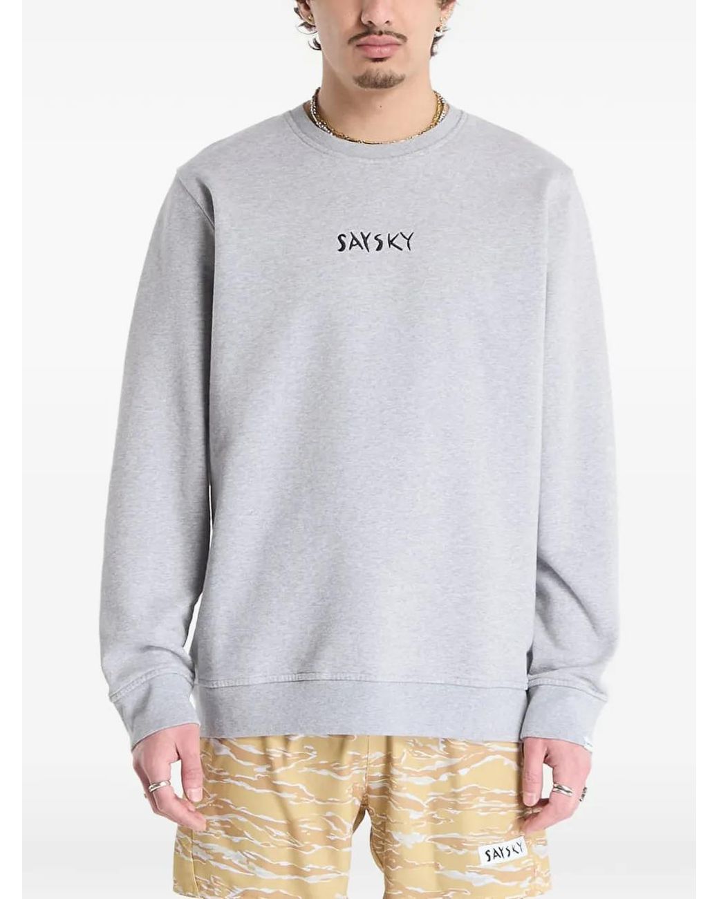 Saysky Gray Tiger Everyday Sweatshirt for men