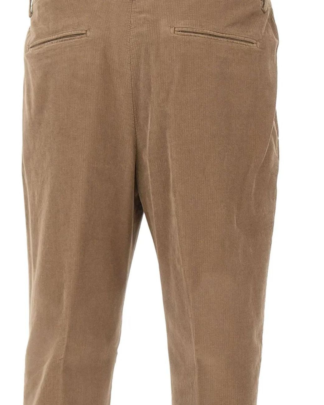 Devore Geribbelde Broek in het Natural voor heren