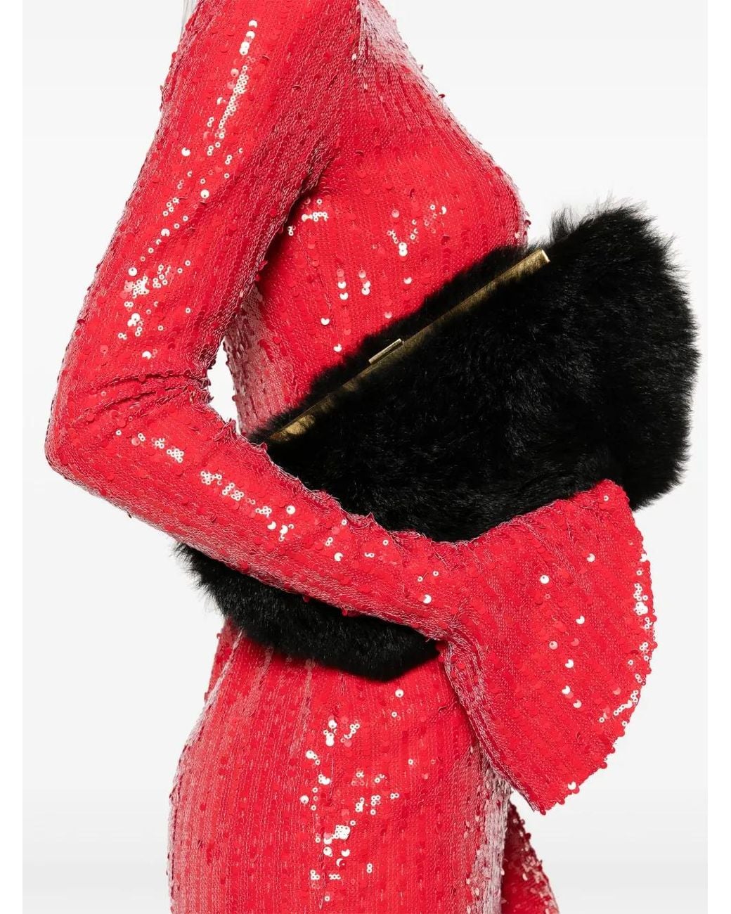 ROTATE BIRGER CHRISTENSEN Red Sequins Mini Dress